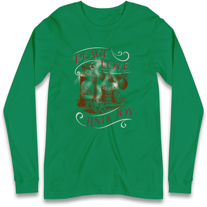 Peace Love And Joy Christmas Longsleeve T Shirt