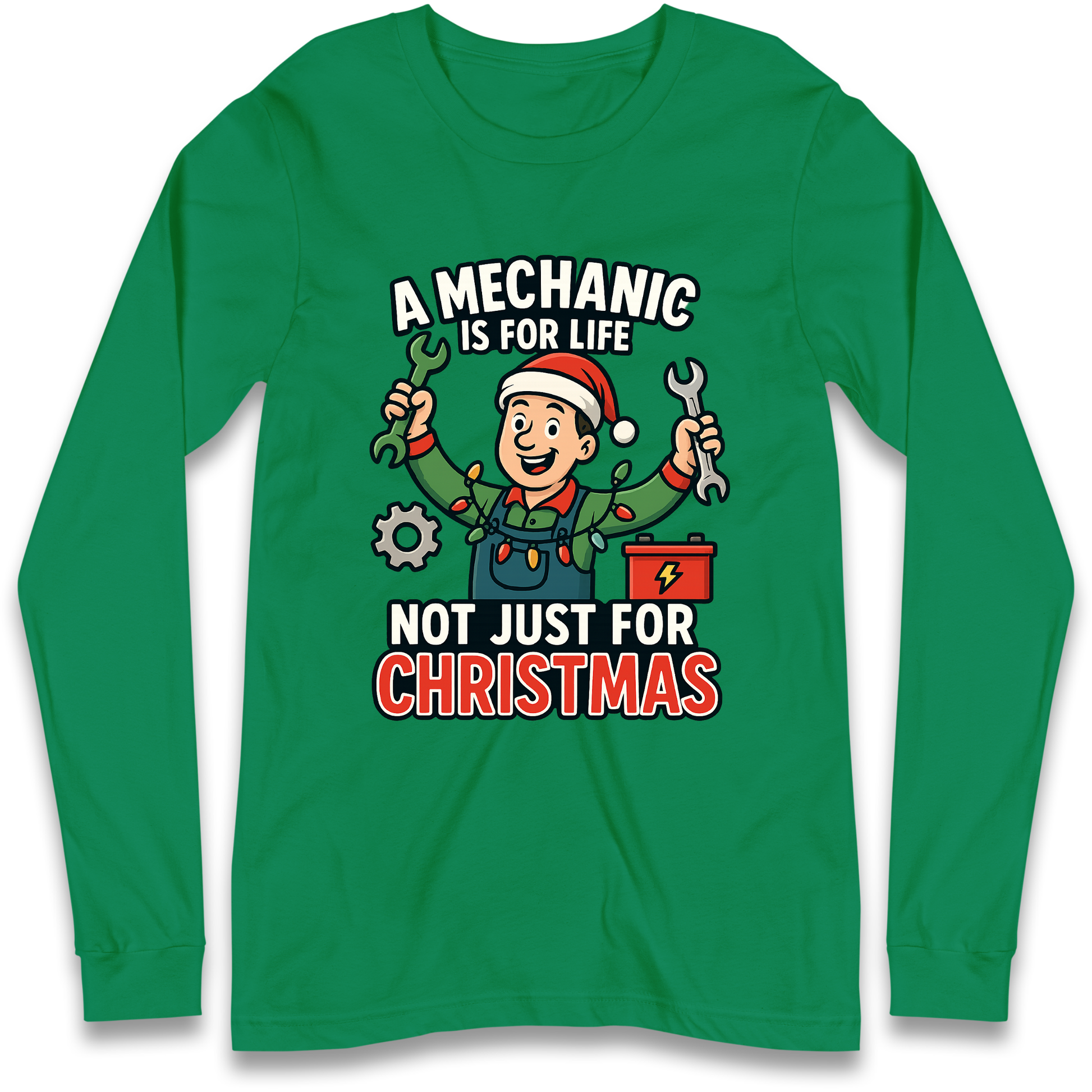 Mechanic Christmas Longsleeve T Shirt