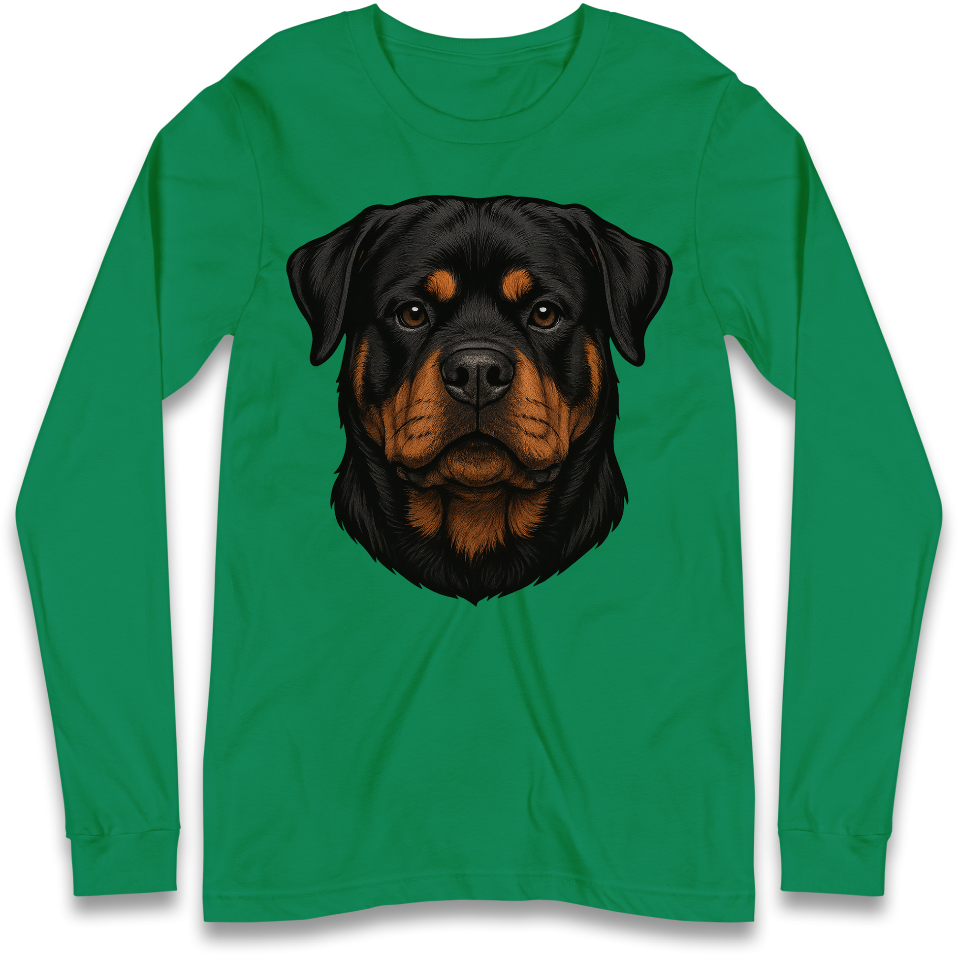 Rottweiler Face Longsleeve T Shirt