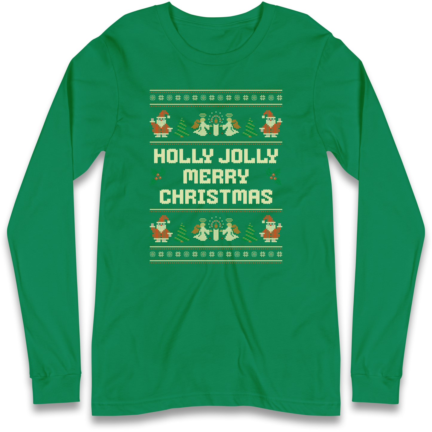 Holly Jolly Merry Christmas Longsleeve T Shirt