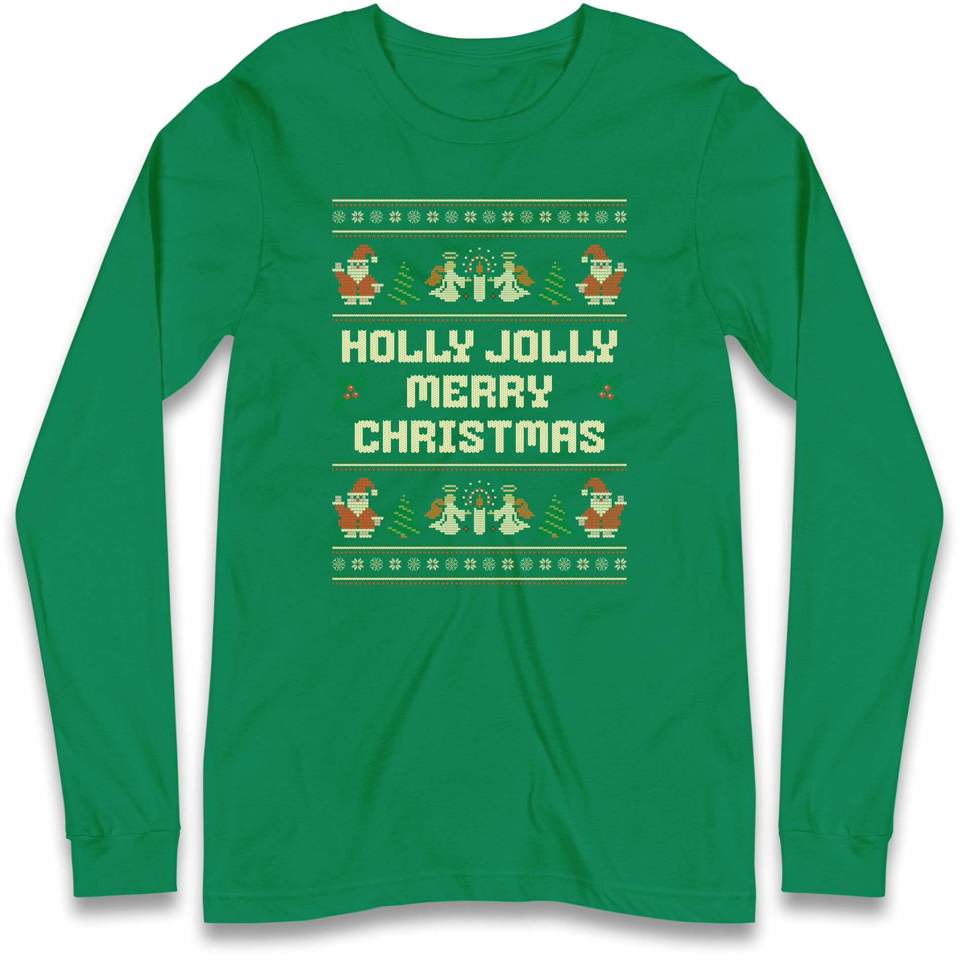 Holly Jolly Merry Christmas Longsleeve T Shirt