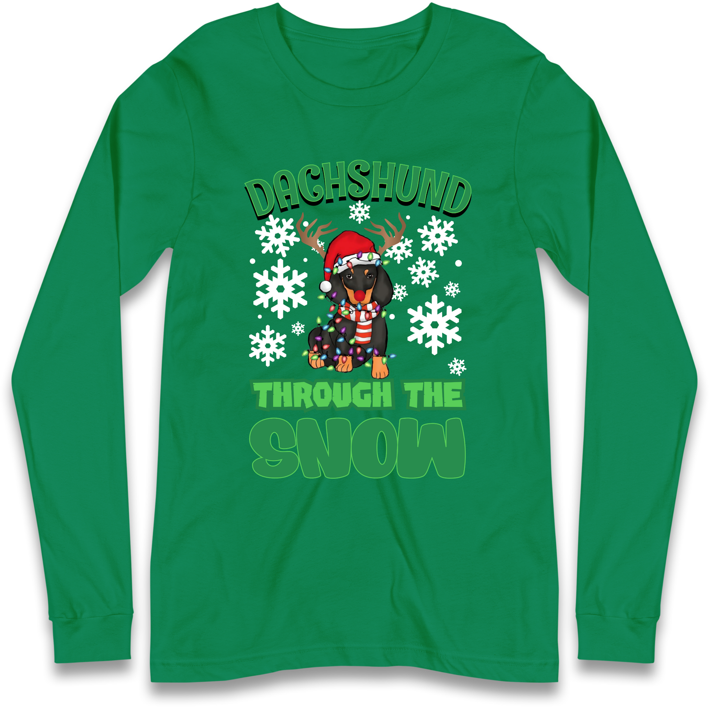 Dachshund Through The Snow Christmas Longsleeve T Shirt