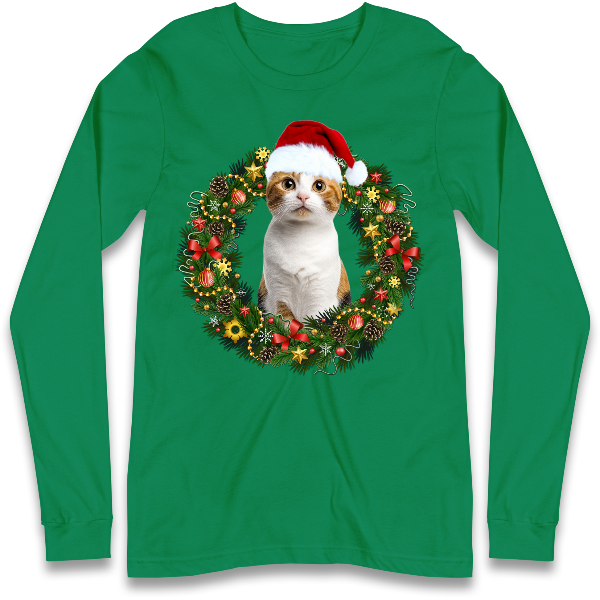 Cat Christmas Longsleeve T Shirt