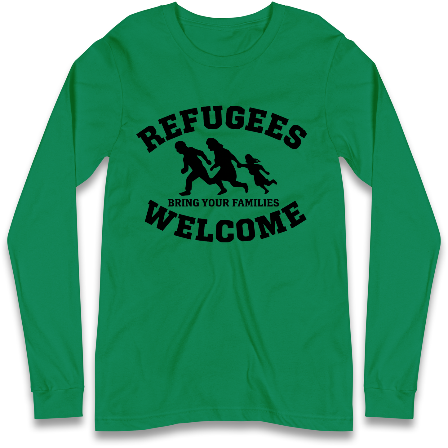 Welcome Refugees Longsleeve T Shirt