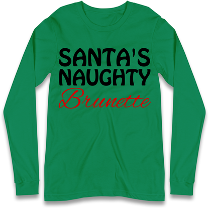 Naughty Brunette Longsleeve T-Shirt