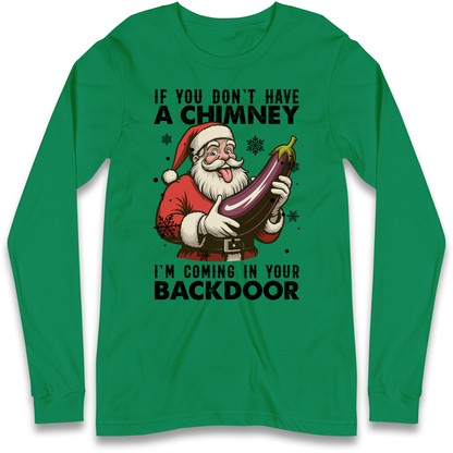 Santa Back Door Longsleeve T-Shirt