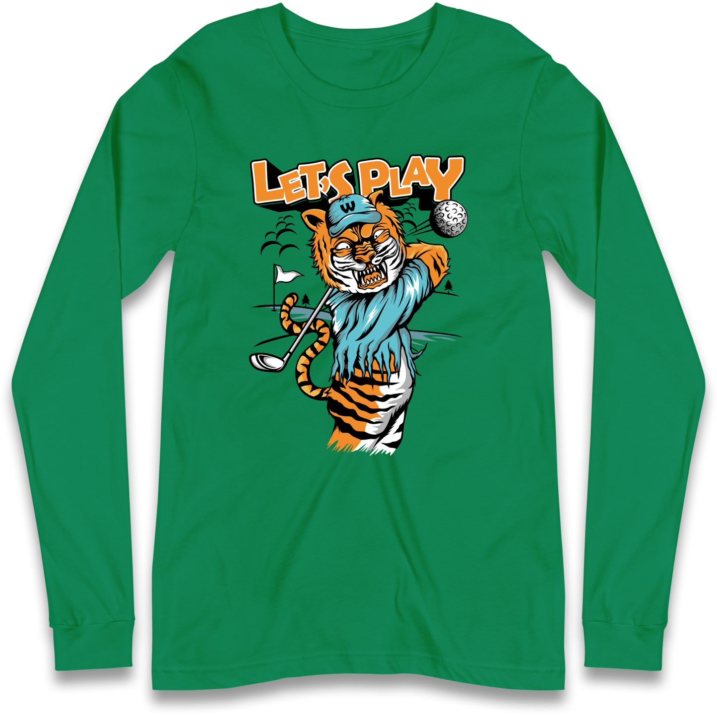 Lets Play Golf Tiger Longsleeve T Shirt