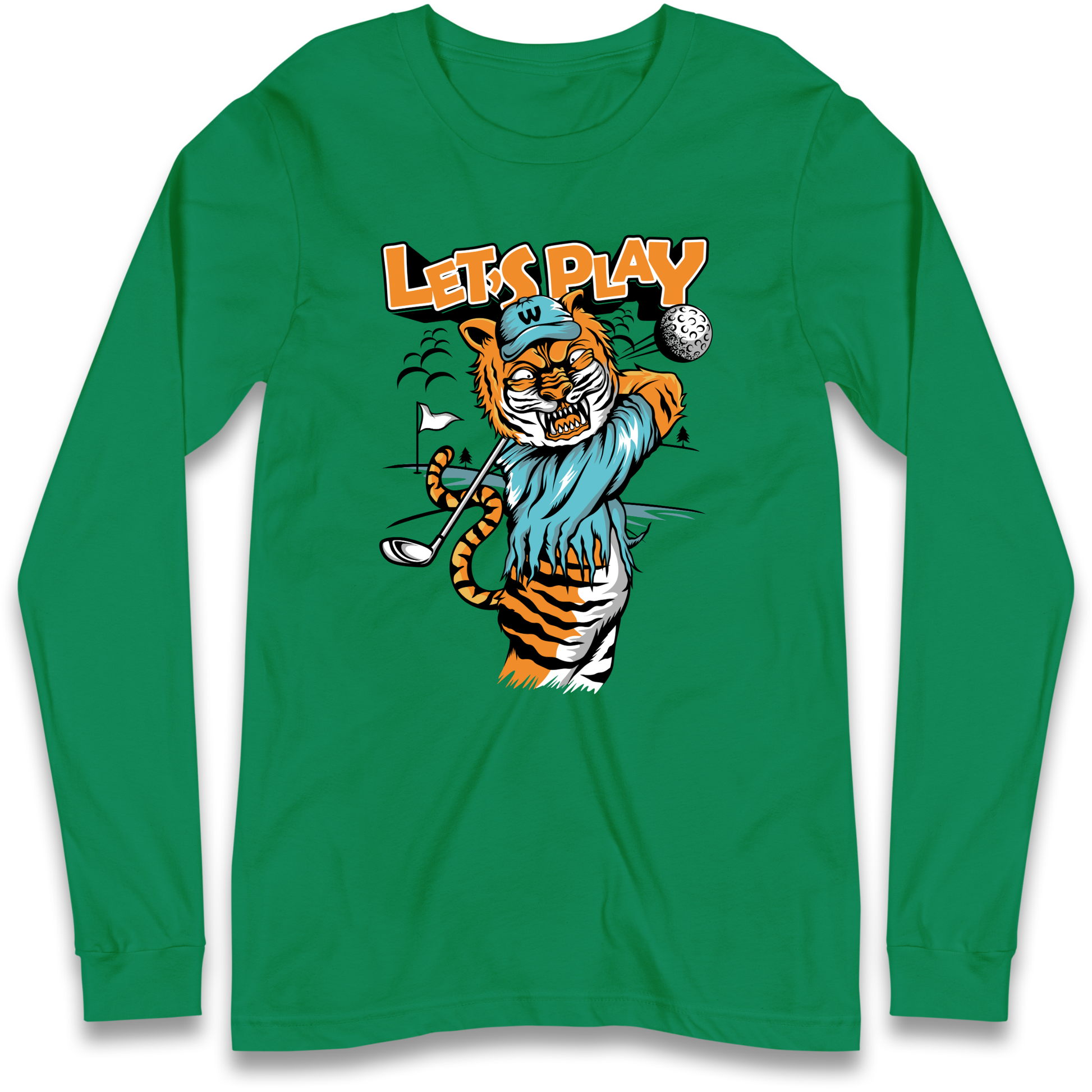 Lets Play Golf Tiger Longsleeve T Shirt