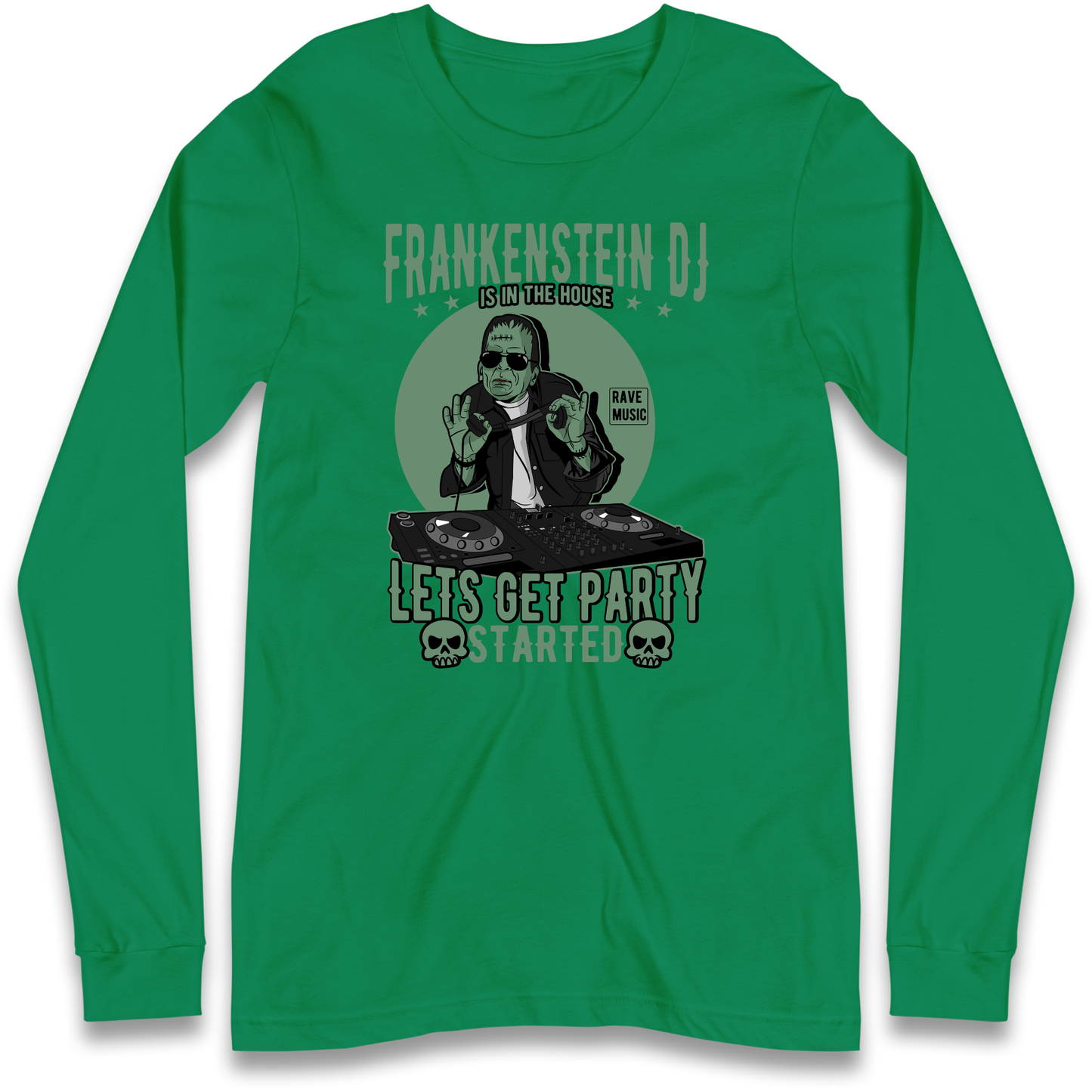 Frankenstein DJ Longsleeve T Shirt