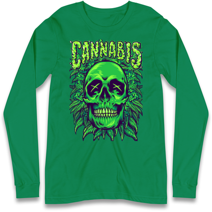 Cannabis Skull Longsleeve T Shirt