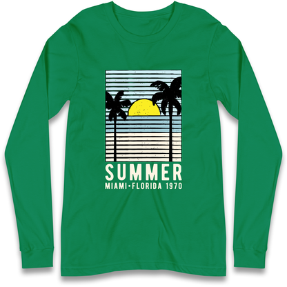 Summer Miami Florida 1970 Longsleeve T Shirt