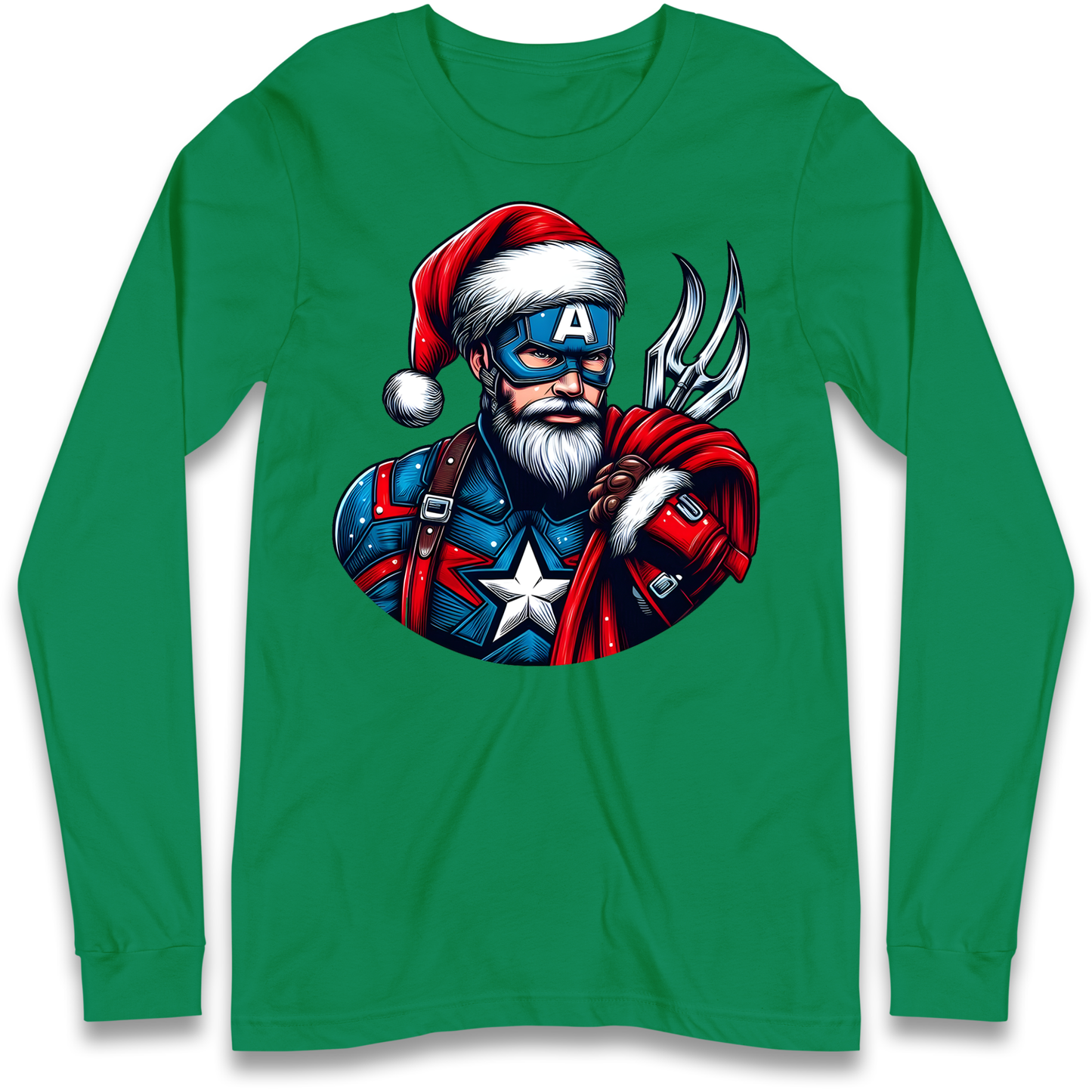 Captain America Santa Longsleeve T Shirt