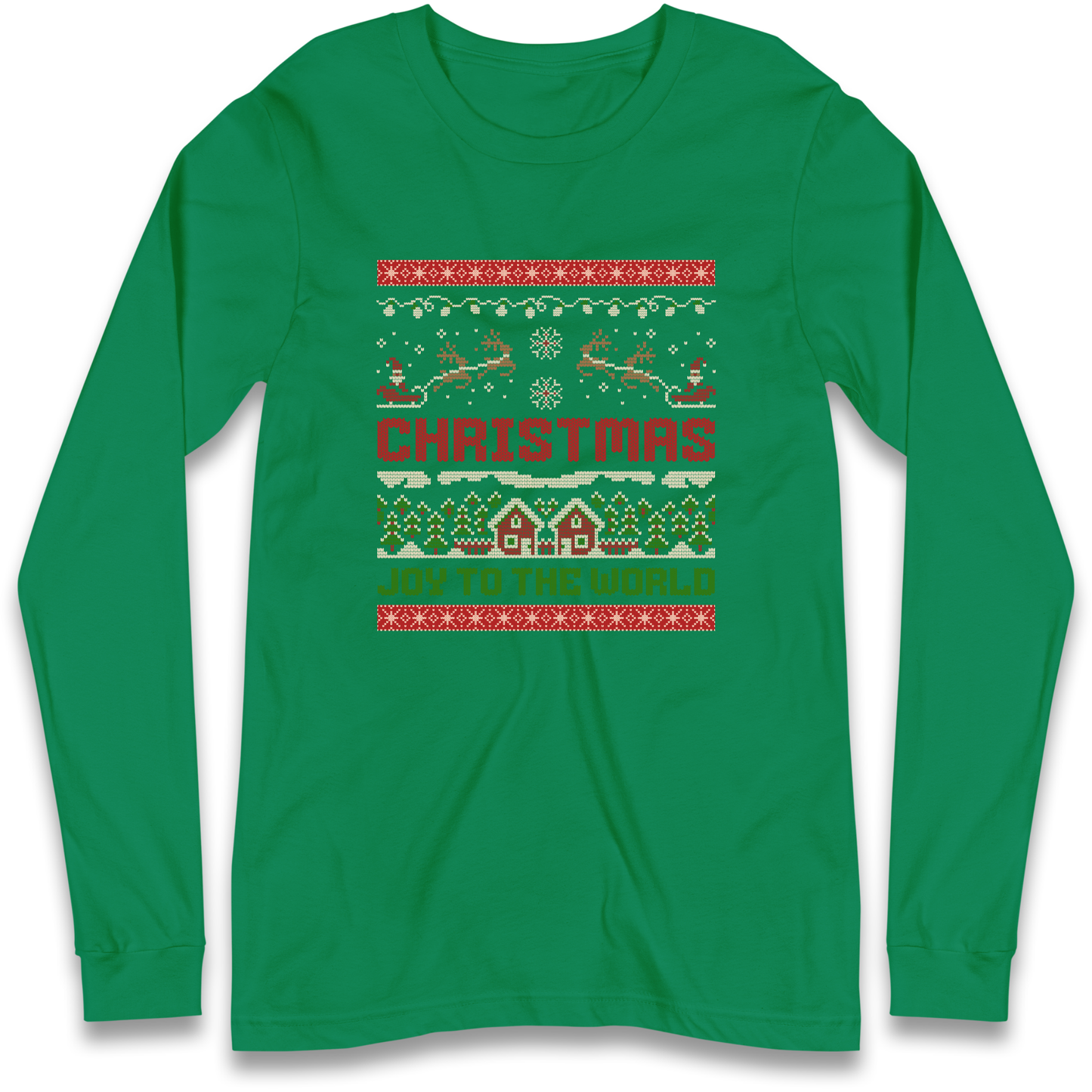 Christmas Joy to the World Christmas Longsleeve T Shirt