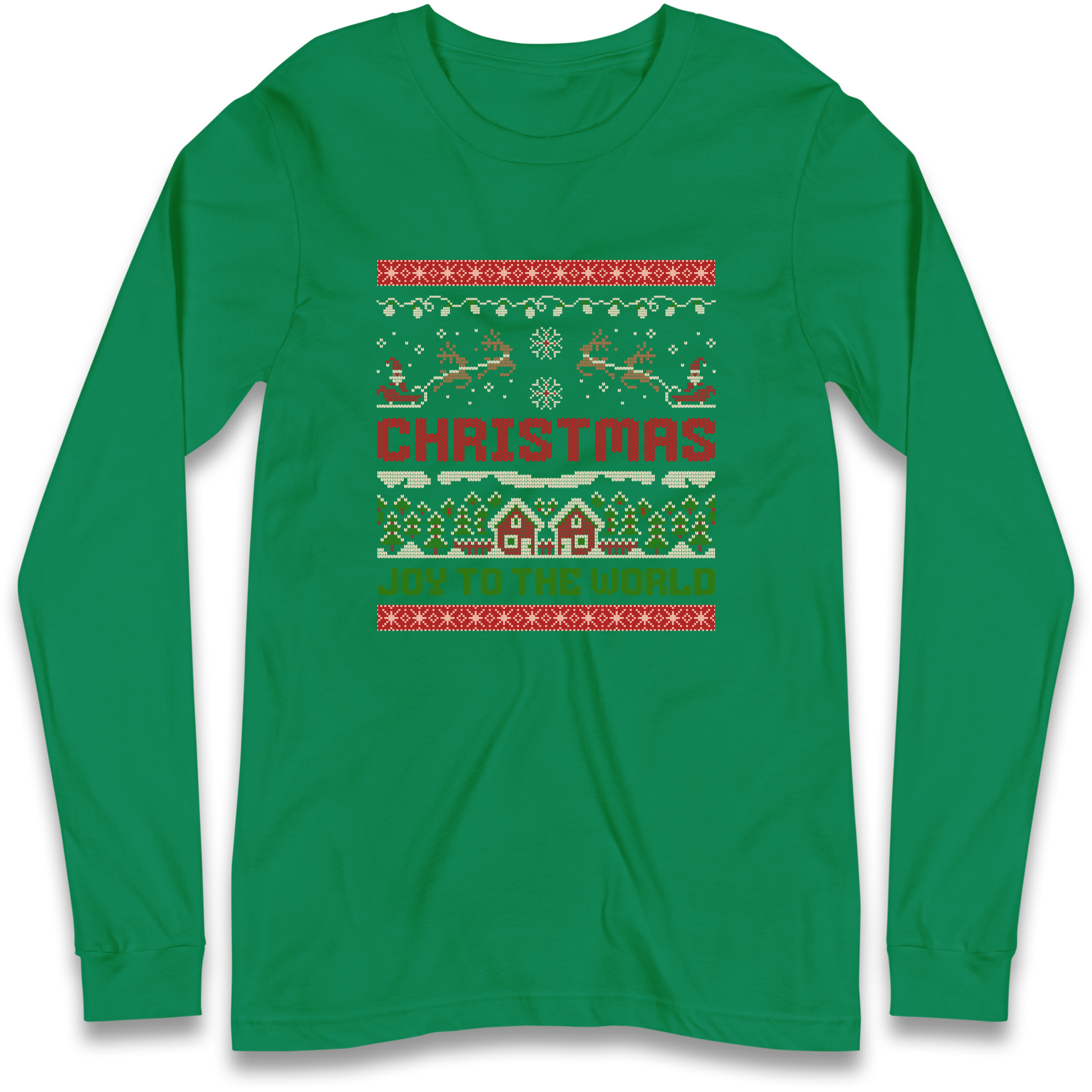 Christmas Joy to the World Christmas Longsleeve T Shirt