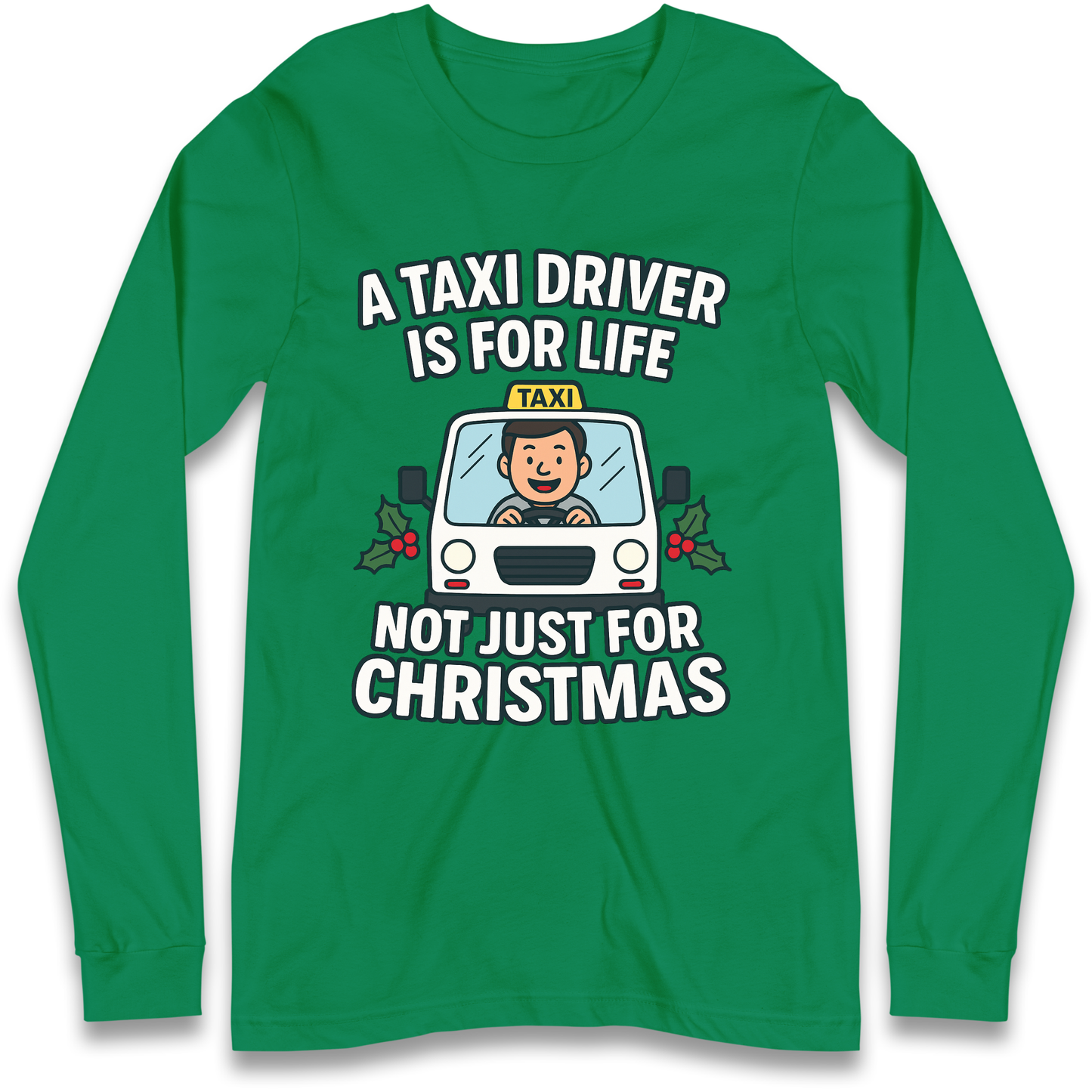 Taxi Driver Christmas Longsleeve T Shirt