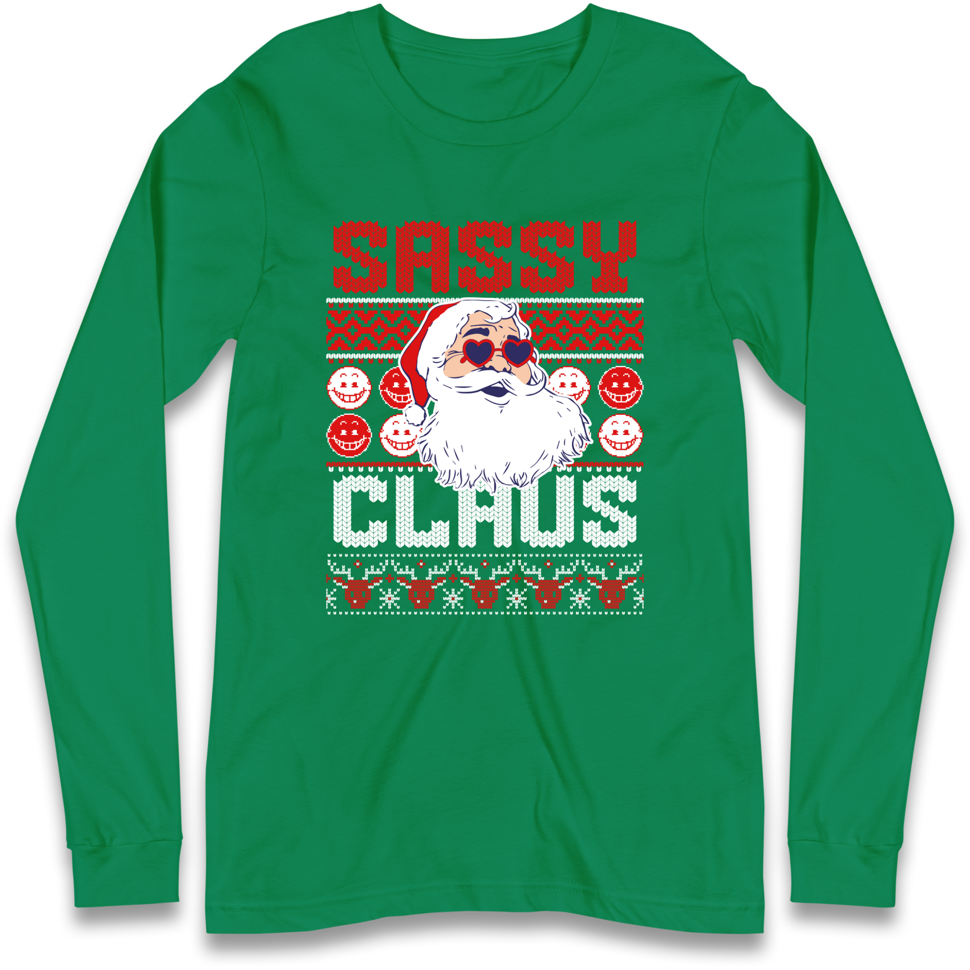 Sassy Claus Santa Christmas Longsleeve T Shirt