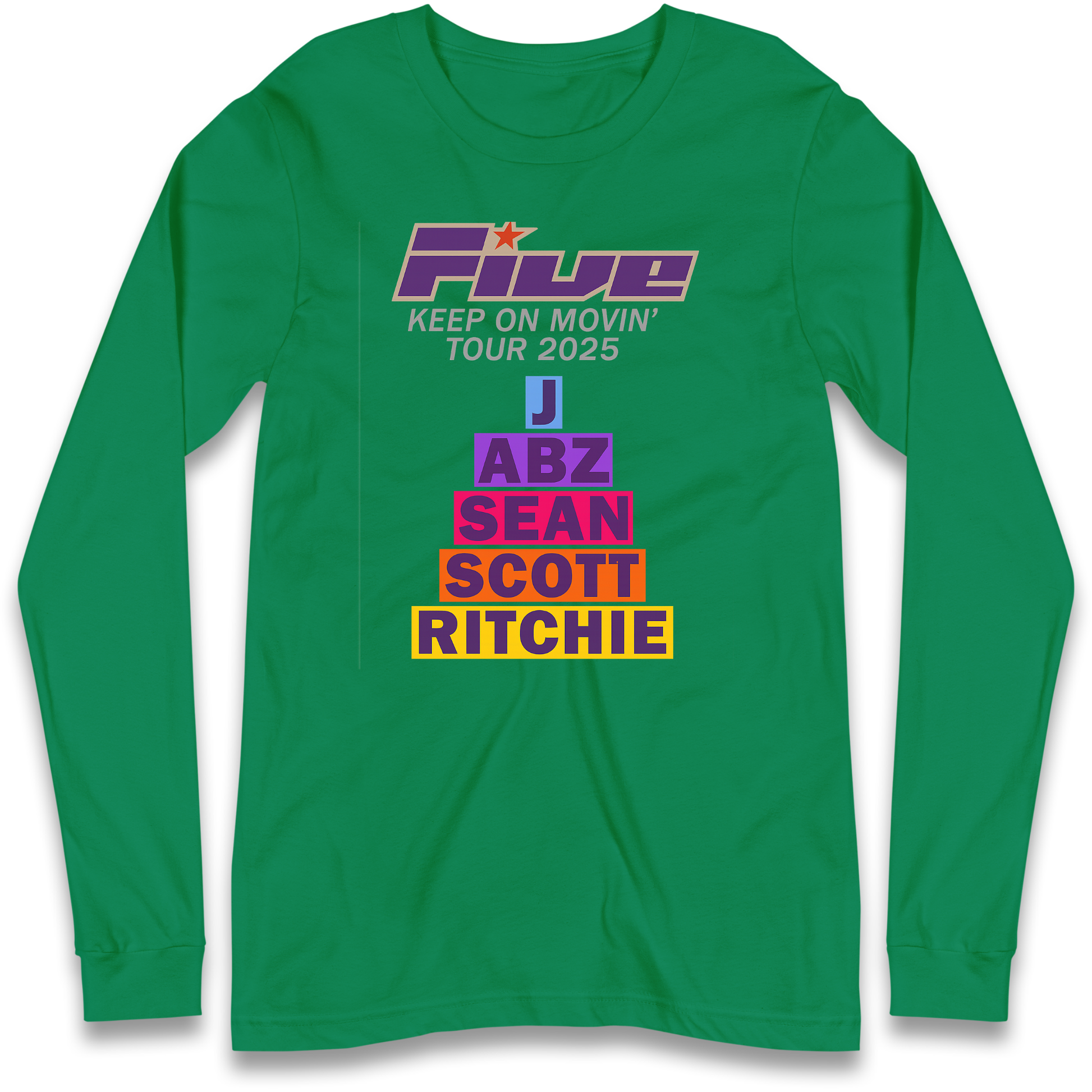Five Keep On Movin' Tour 2025 Longsleeve T Shirt