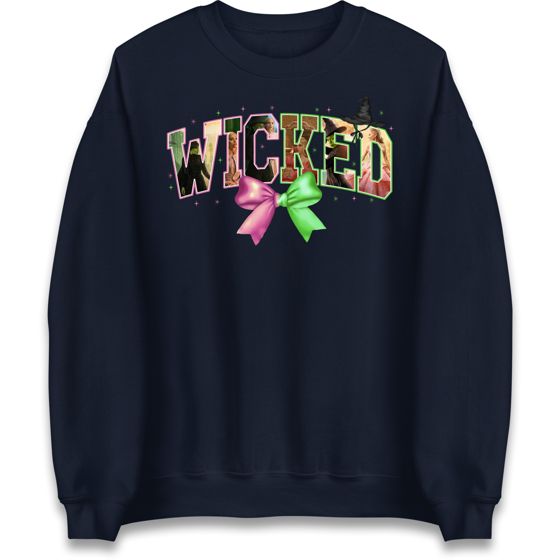 Wicked Pink & Green Bow Jumper