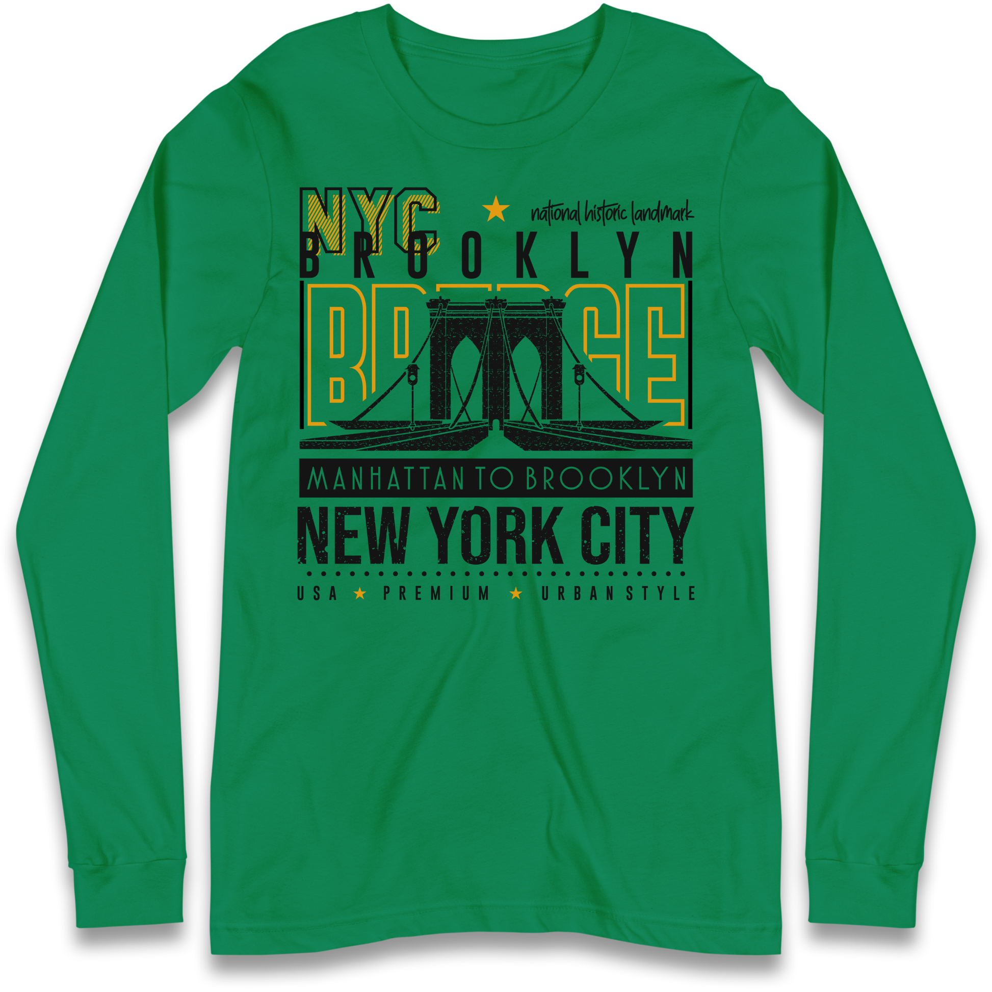 NYC Brooklyn Bridge Longsleeve T Shirt