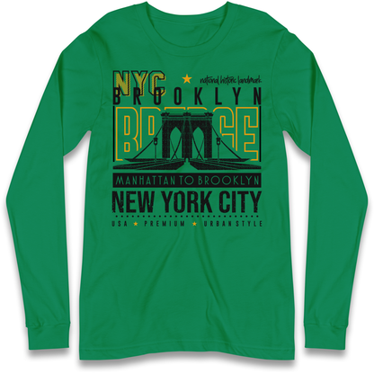 NYC Brooklyn Bridge Longsleeve T Shirt