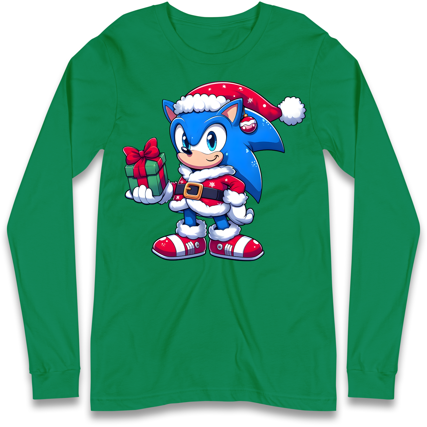 Sonic The Hedgehog Santa Longsleeve T Shirt