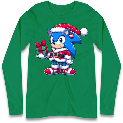 Sonic The Hedgehog Santa Longsleeve T Shirt