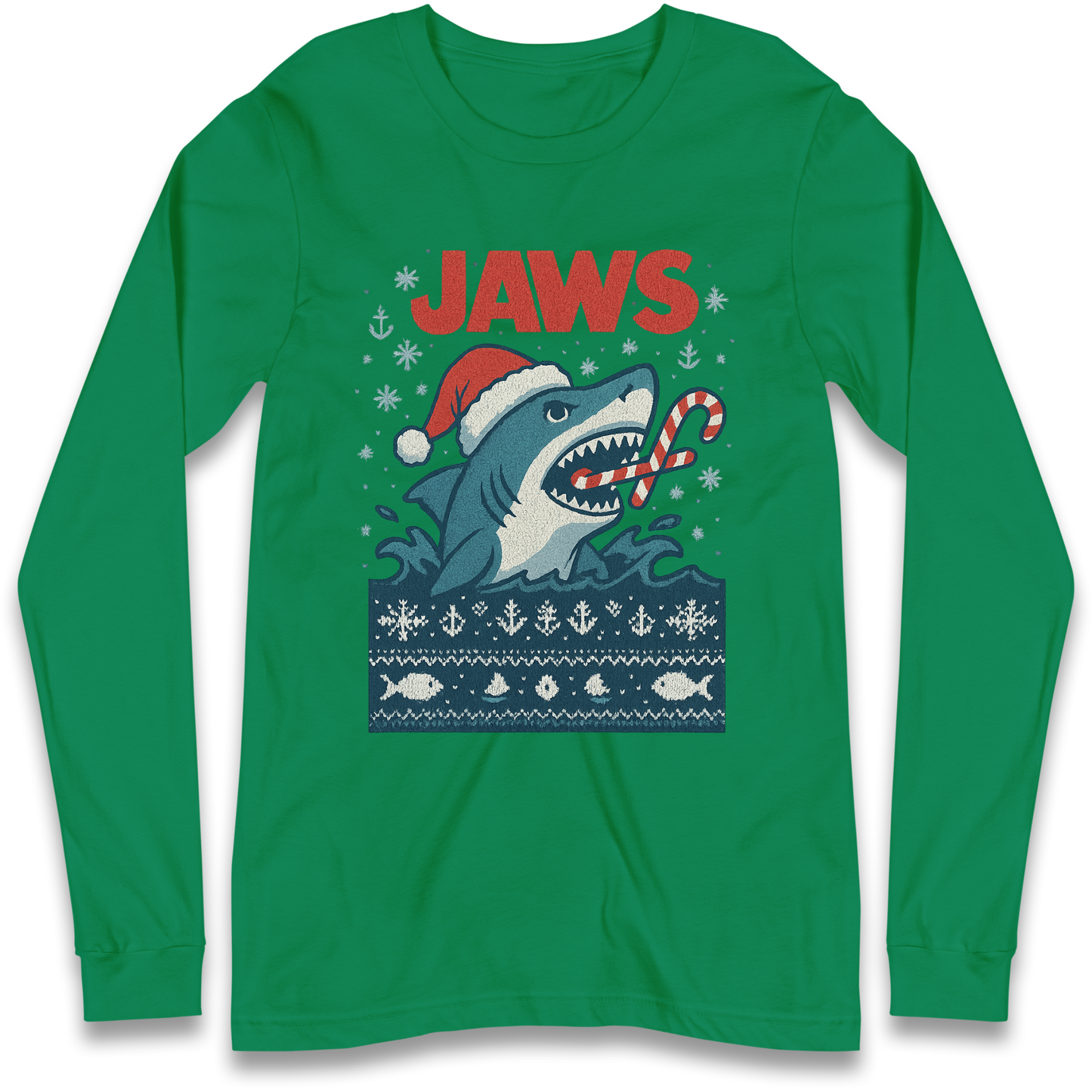 Jaws Christmas Longsleeve T Shirt