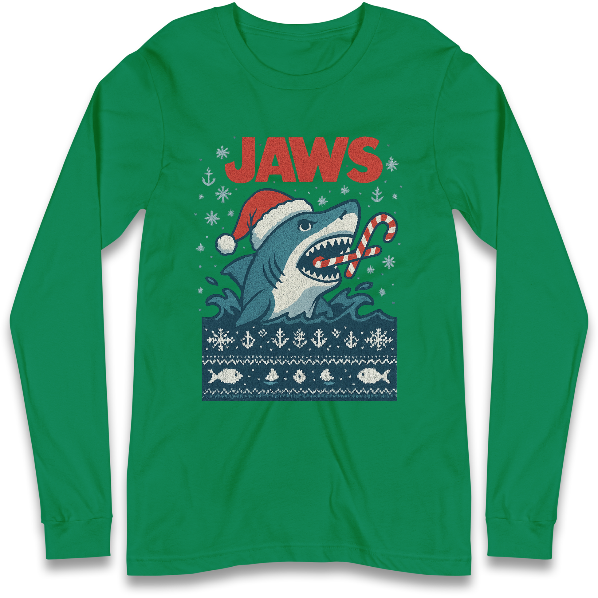 Jaws Christmas Longsleeve T Shirt