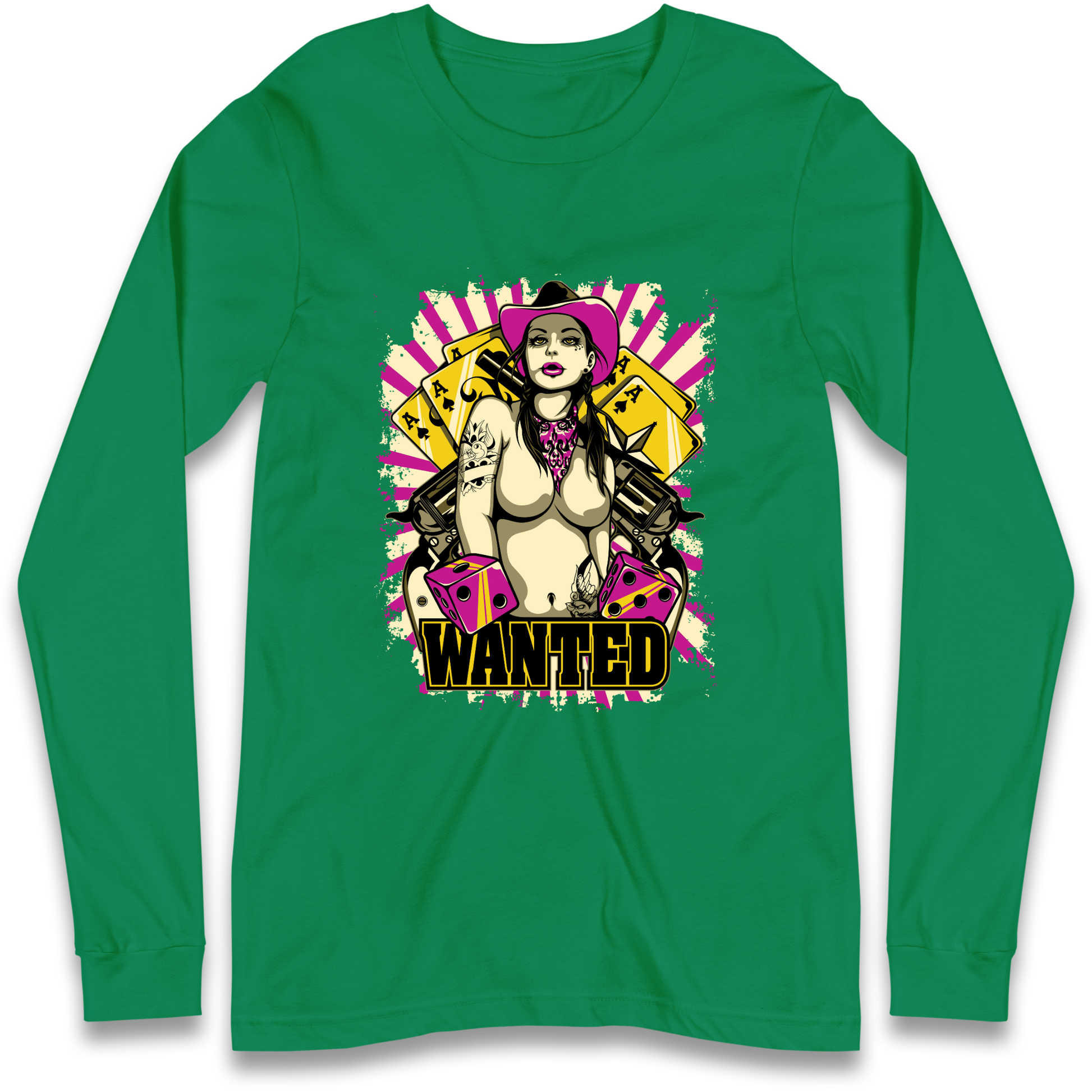 Wanted Ace Of Spades Longsleeve T Shirt