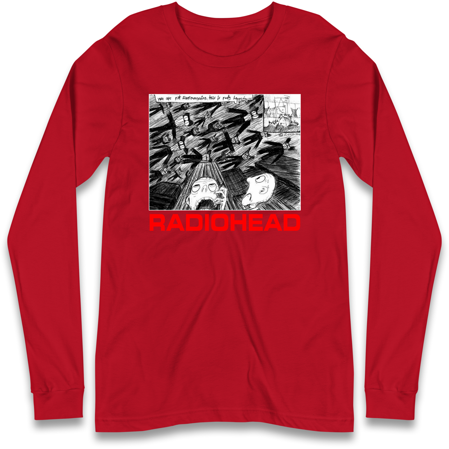 Radiohead We Are Not Screaming Longsleeve T Shirt