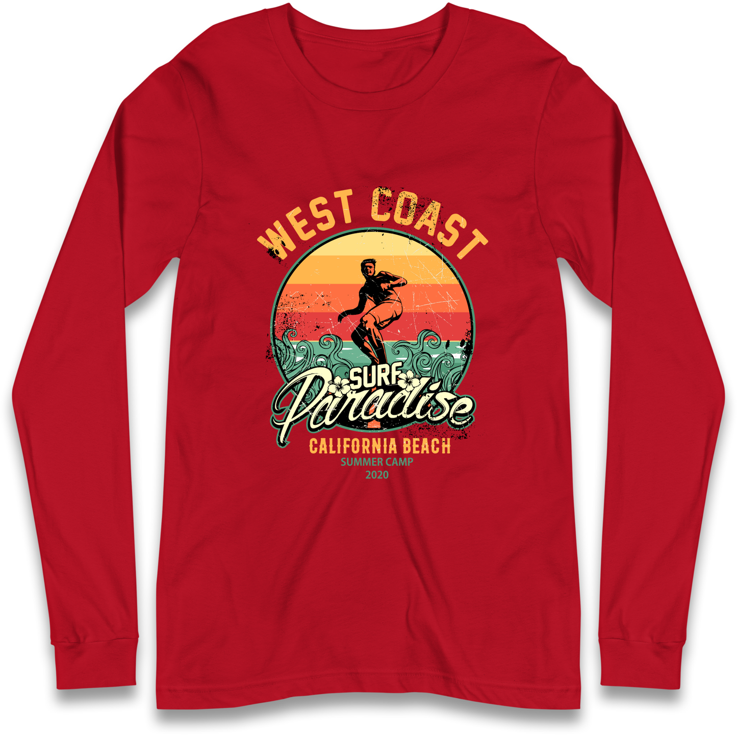 West Coast Surf Paradise Longsleeve T Shirt