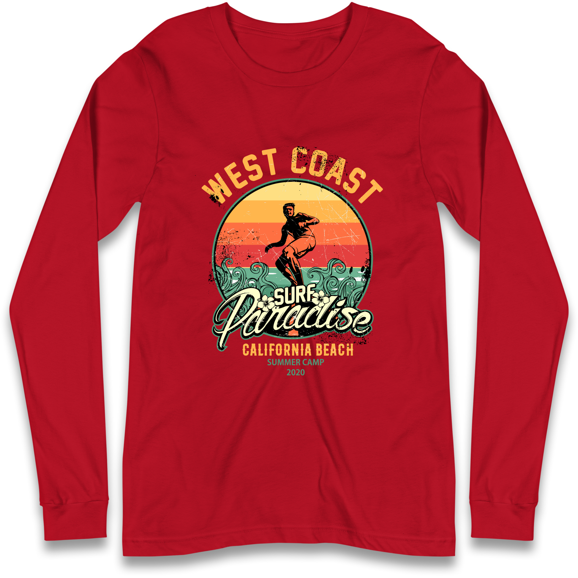 West Coast Surf Paradise Longsleeve T Shirt