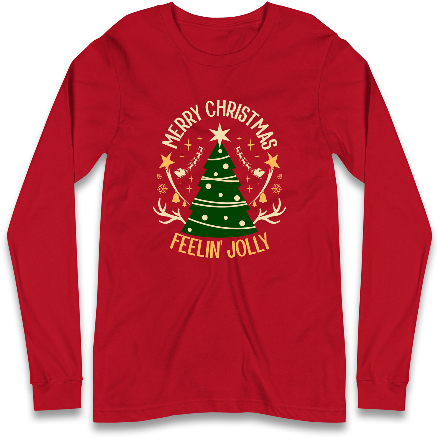 Merry Christmas Feeling Jolly Christmas Longsleeve T Shirt