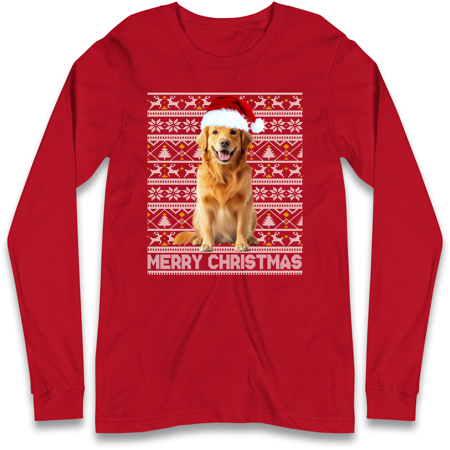 Merry Christmas Dog Longsleeve T Shirt