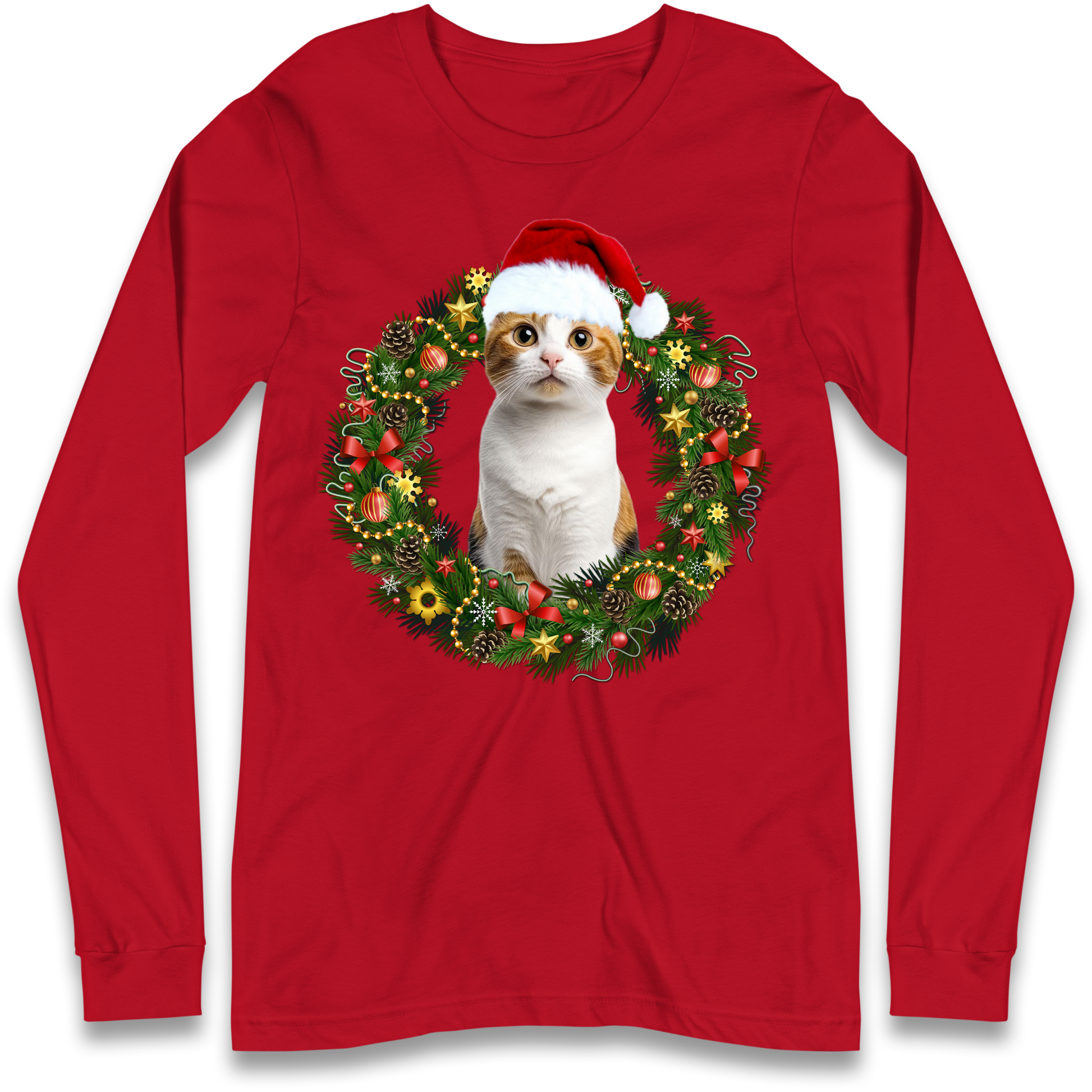 Cat Christmas Longsleeve T Shirt