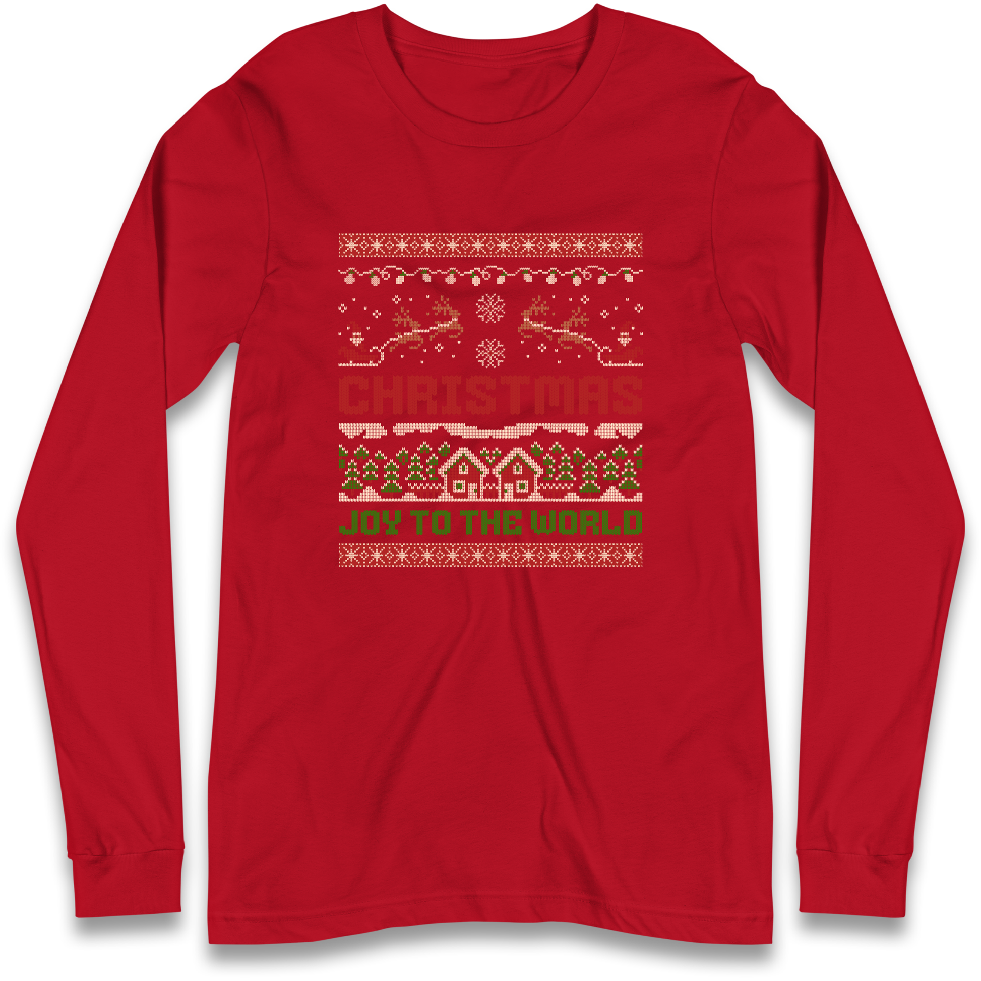 Christmas Joy to the World Christmas Longsleeve T Shirt
