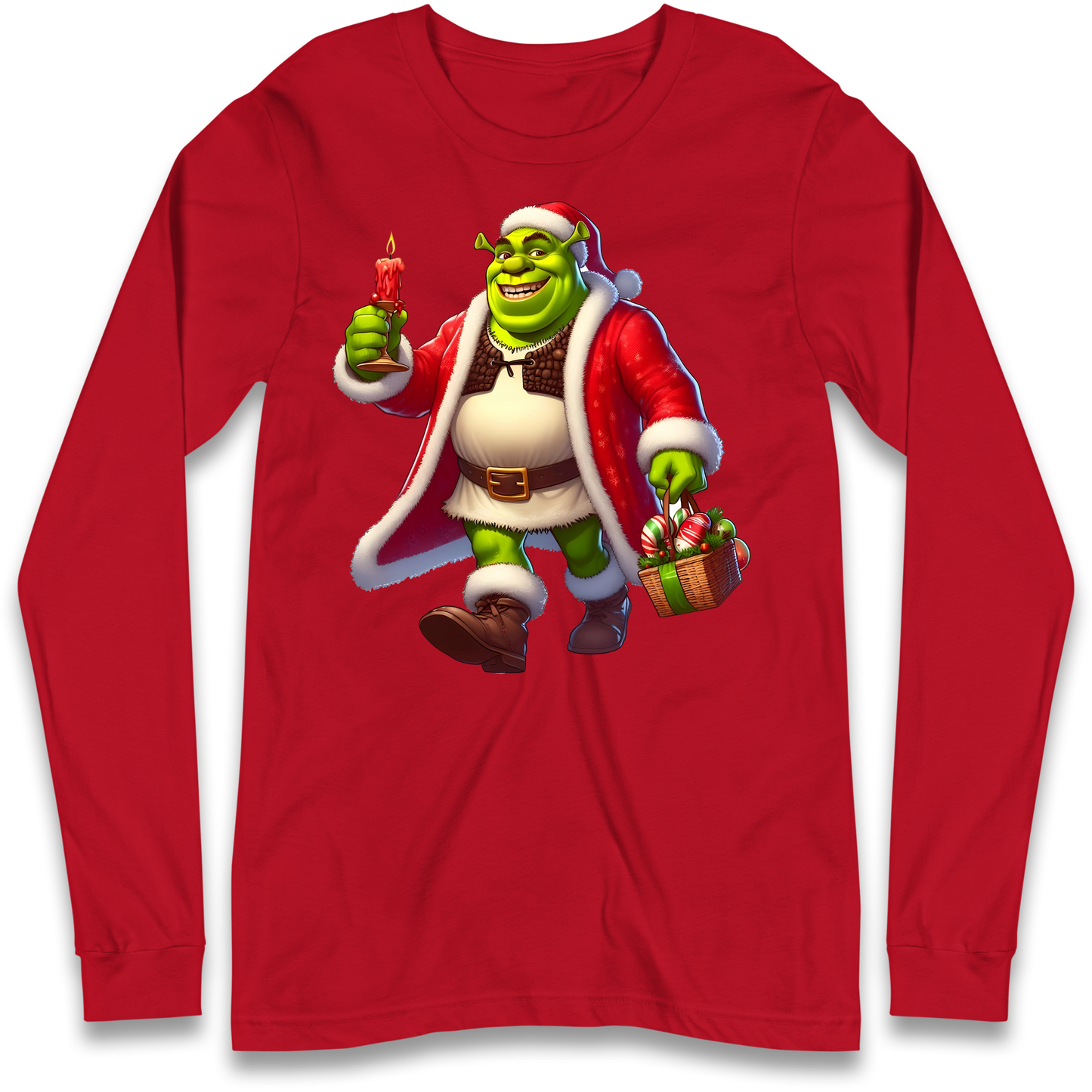 Shrek Santa Candle Longsleeve T Shirt