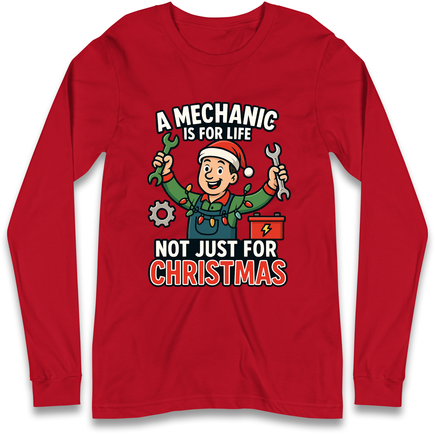 Mechanic Christmas Longsleeve T Shirt