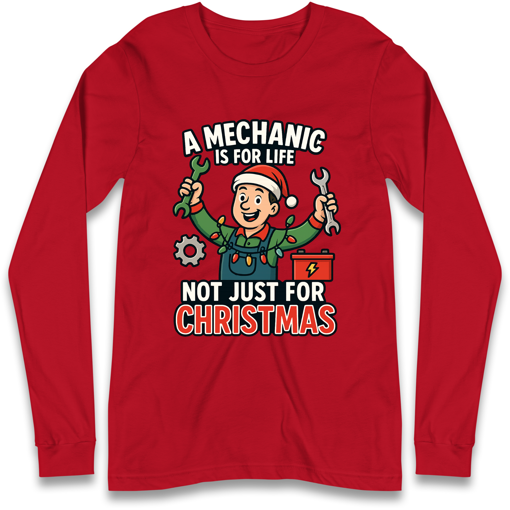 Mechanic Christmas Longsleeve T Shirt