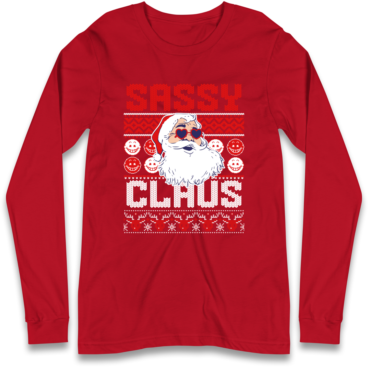 Sassy Claus Santa Christmas Longsleeve T Shirt