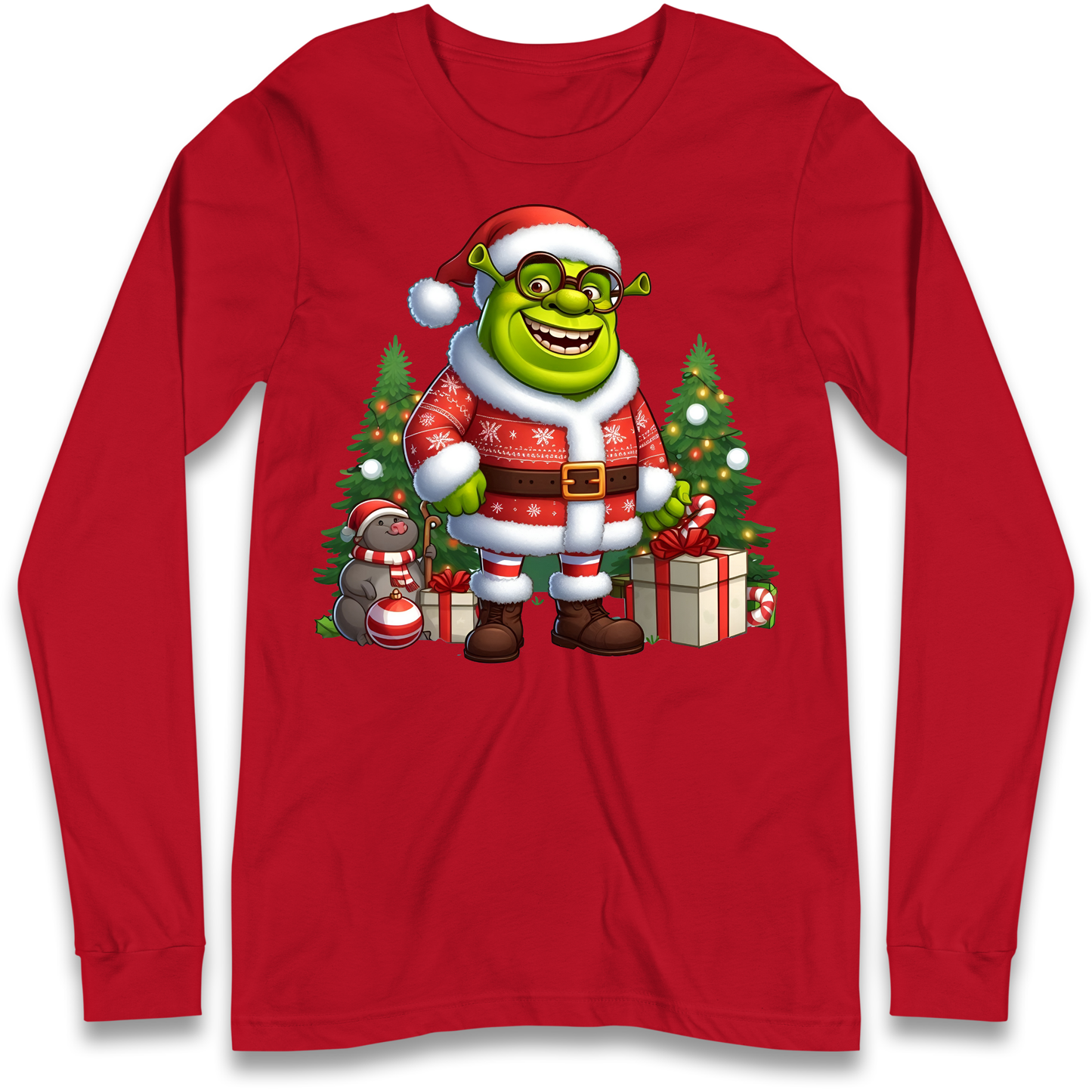 Shrek Santa Claus Presents Longsleeve T Shirt
