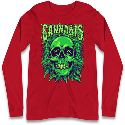 Cannabis Skull Longsleeve T Shirt