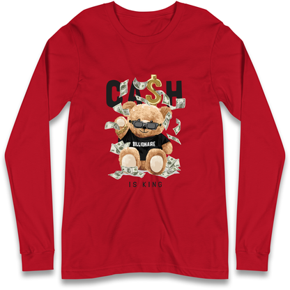 Teddy Bear Billionaire Streetwear Longsleeve T Shirt