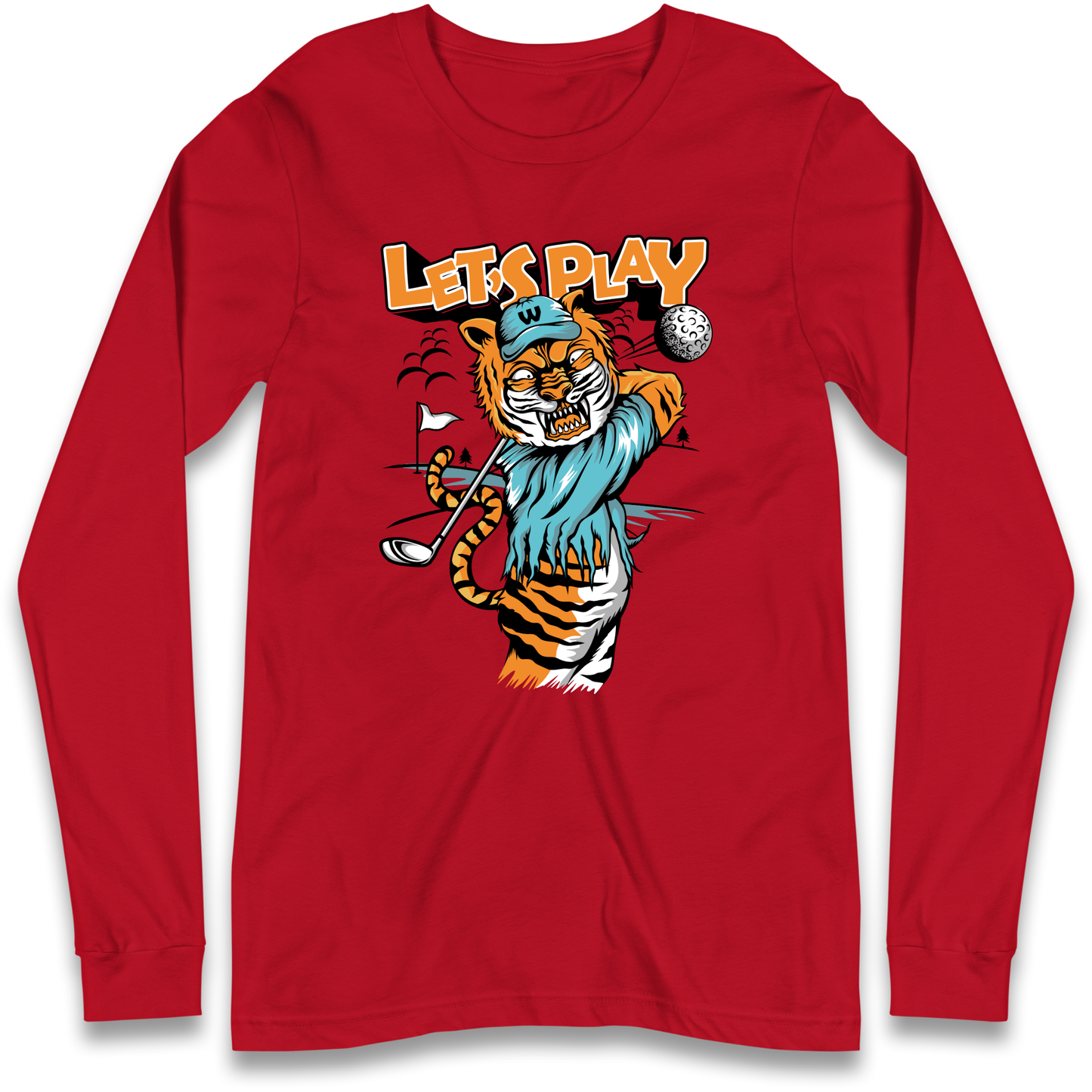 Lets Play Golf Tiger Longsleeve T Shirt