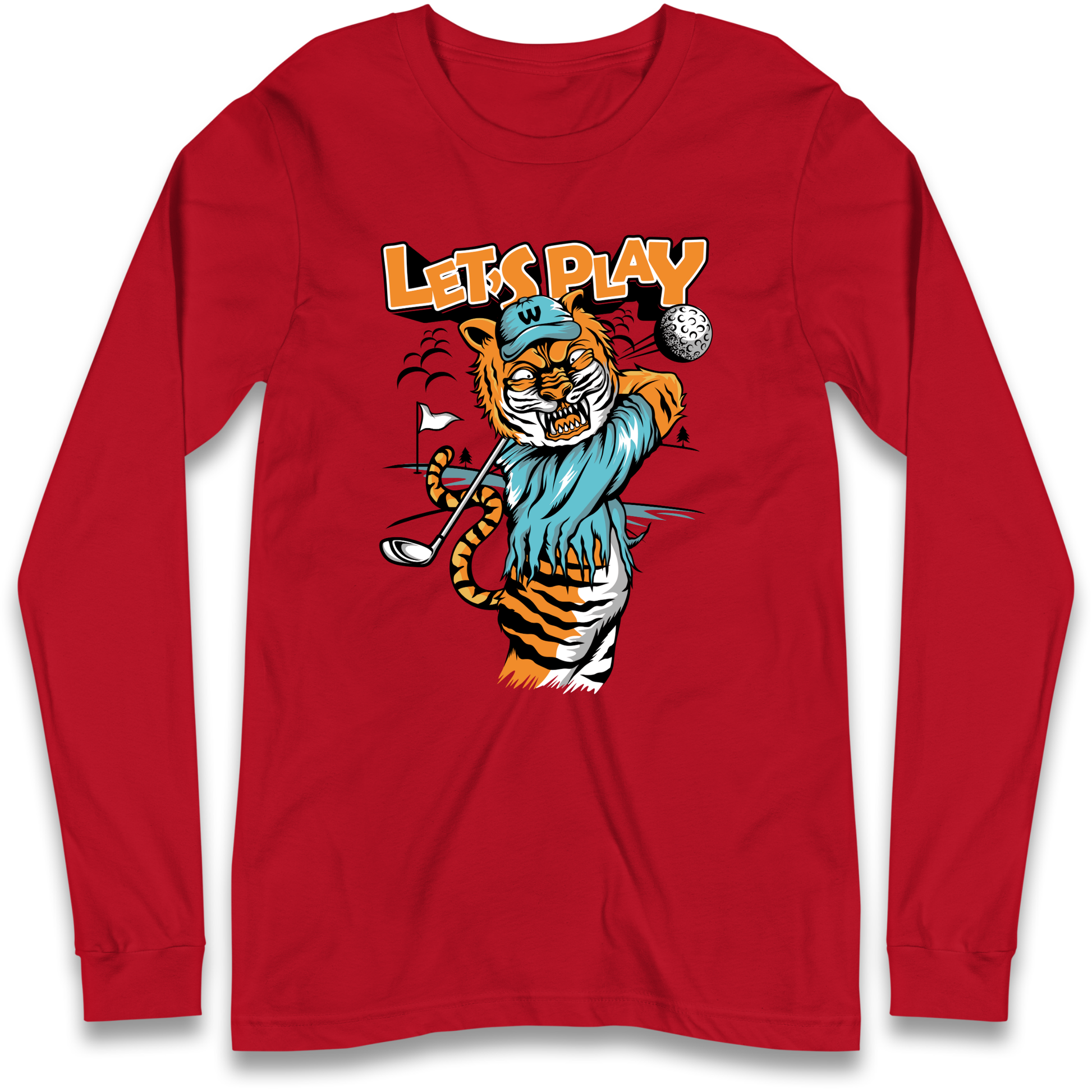 Lets Play Golf Tiger Longsleeve T Shirt