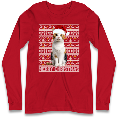 Merry Christmas Cat Longsleeve T Shirt