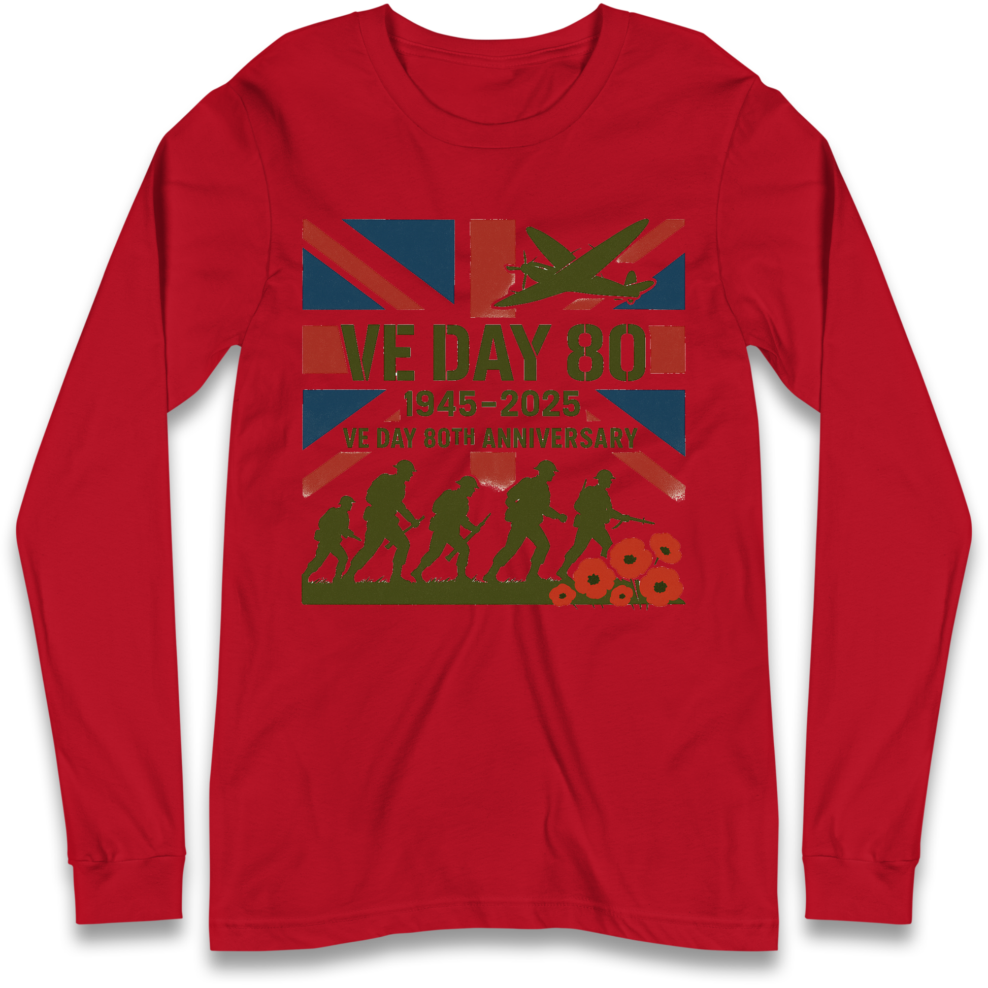 VE Day 80th Anniversary 1945 2025 Longsleeve T Shirt