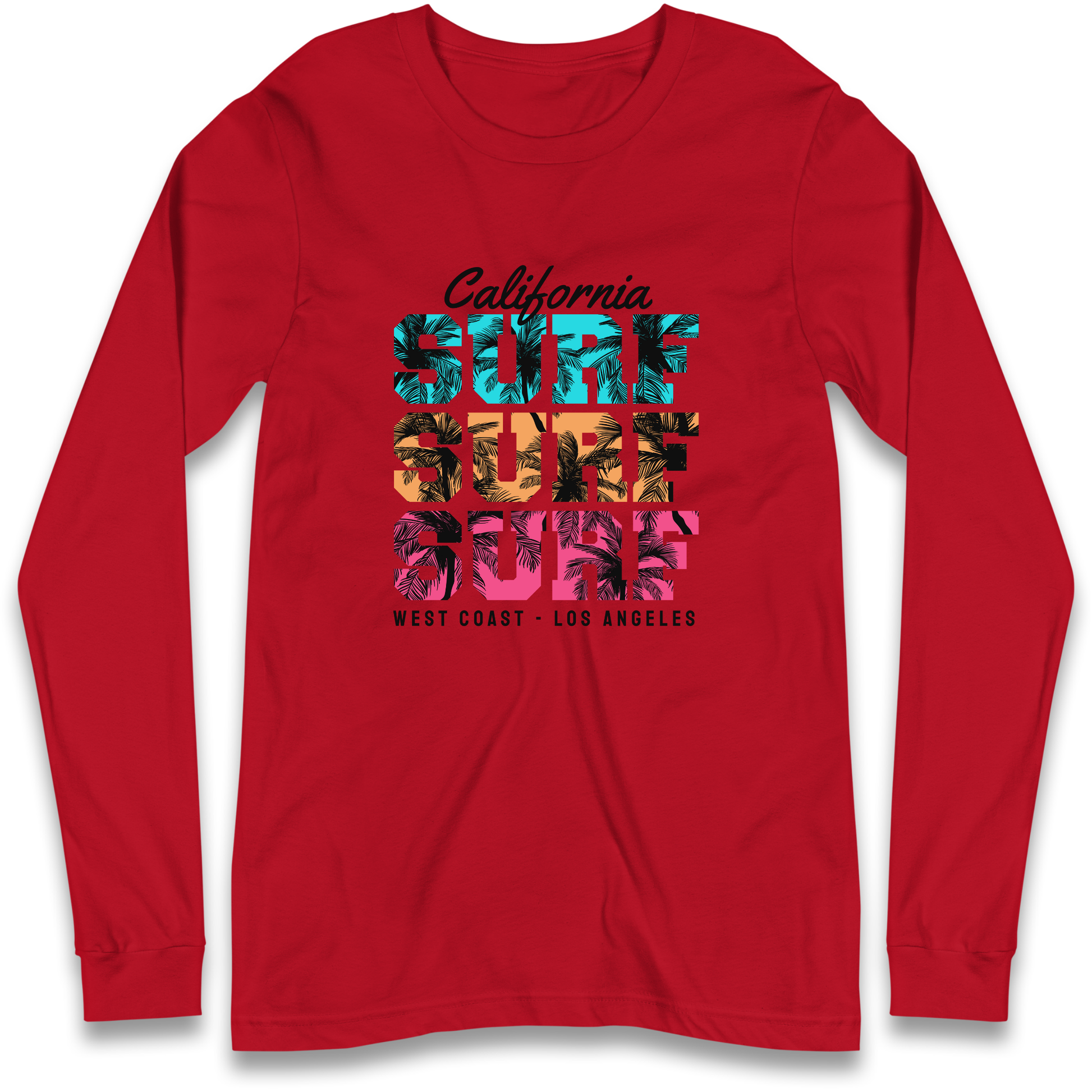 California Surf Surf Surf Longsleeve T Shirt