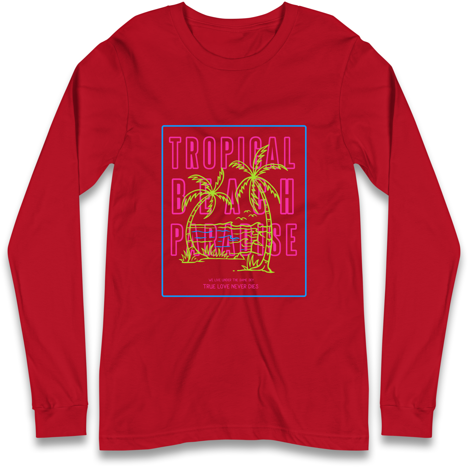 Tropical Beach Paradise Longsleeve T Shirt