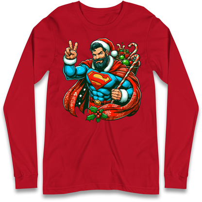 Superman Santa Longsleeve T Shirt
